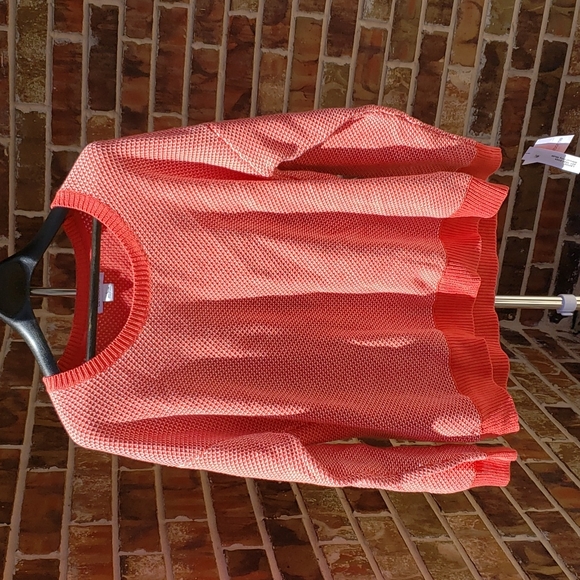 Liz Claiborne Sweaters - Coral and White Sweater